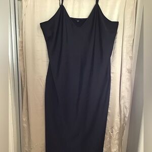 Beautiful black satin slip dress by Banana Republic